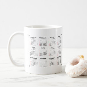 Monatskalender 2020 Individualisieren Kaffeetasse