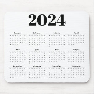 Monatskalender 2024   Hintergrund Mousepad