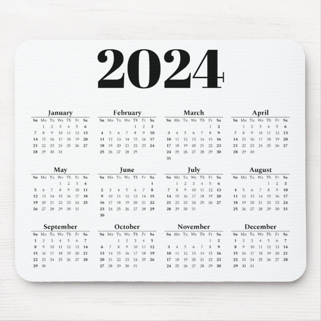 Monatskalender 2024 | Hintergrund Mousepad (Vorne)