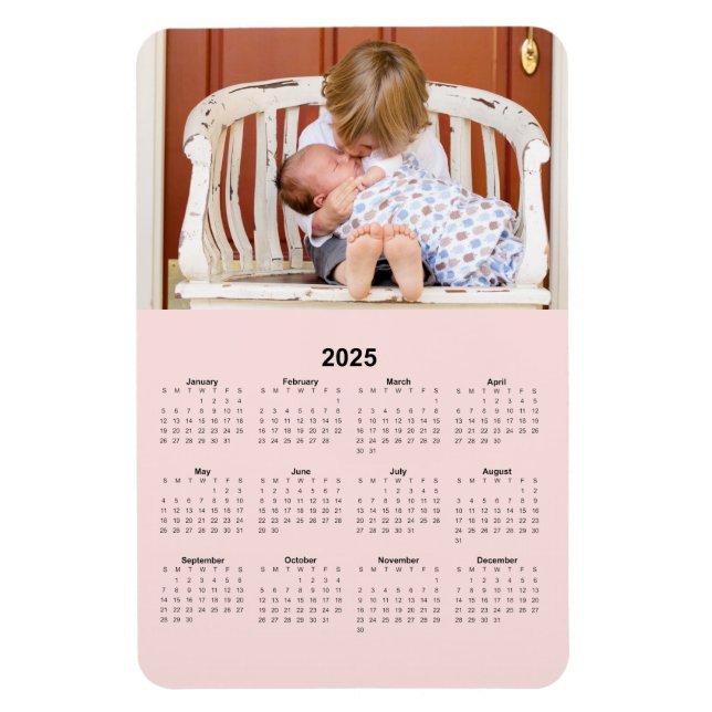 Monatskalender 2025 Foto Magnet (Vertikal)