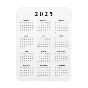 Monatskalender 2025 magnet