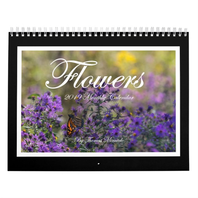Monatskalender der Blumen-2019 durch Tom Minutolo Kalender (Titelbild)