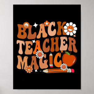 Monatslehrer für Schwarze Geschichte Groovy Black Poster