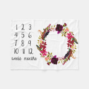 Monatsmeilenstein-Foto-Baby-Decke Fleecedecke