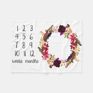 Monatsmeilenstein-Foto-Baby-Decke Fleecedecke