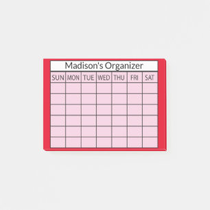 Monatsplaner Organisator Post-it Klebezettel