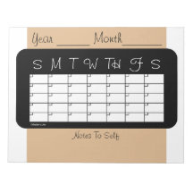Monatsplaner Tan Kalender von Janz Notepad