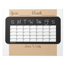 Monatsplaner Tan Kalender von Janz Notepad Notizblock