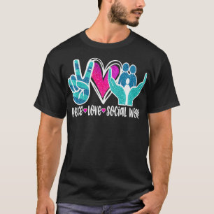 Monatswertschätzung der Sozialarbeiter Friedensarb T-Shirt