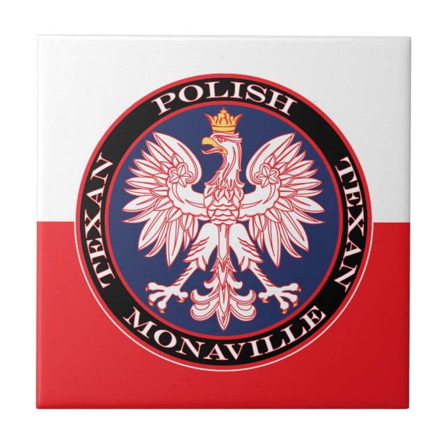 Monaville Round Polish Texan Fliese (Vorderseite)