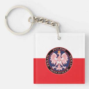 Monaville Round Polish Texan Schlüsselanhänger