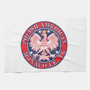 Monaville Texas Polnischer Adler Geschirrtuch