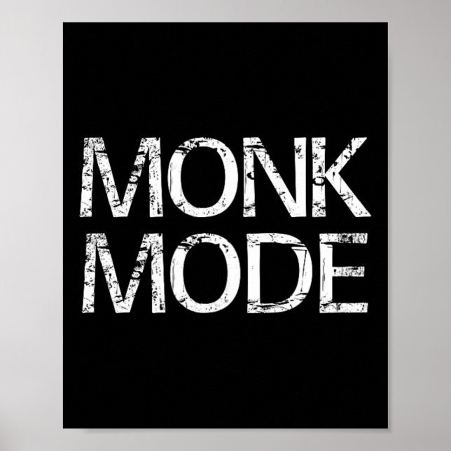 Mönch-Modus-Meditations-Yoga-Neuheit  Poster (Vorne)