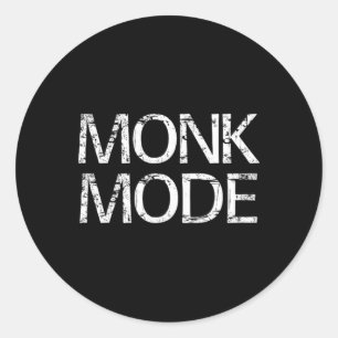 Mönch-Modus-Meditations-Yoga-Neuheit  Runder Aufkleber