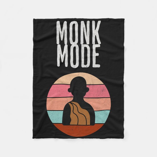 Mönch-Modus, Zen und Yoga, Meditation, buddhistisc Fleecedecke (Vorderseite)