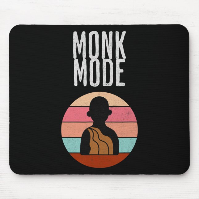 Mönch-Modus, Zen und Yoga, Meditation, buddhistisc Mousepad (Vorne)