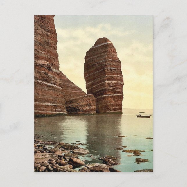 Mönch und Prediger Pulpit, Helgoland, Deutschland  Postkarte (Vorderseite)