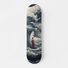 Mönch zwischen tobender Welle Skateboard Deck