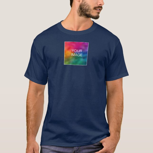 Mönche für doppelseitige Print Navy Blue Add Image T-Shirt (Vorderseite)