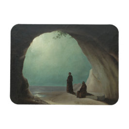 Mönche in einer Grotte (von Carl Blechen) Magnet