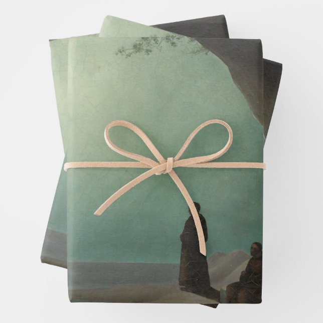 Mönche in Grotto (von Carl Blechen) Geschenkpapier Set (Beispiel)