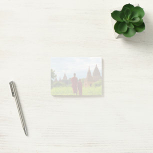 Mönche mit alten Tempeln Post-it Klebezettel