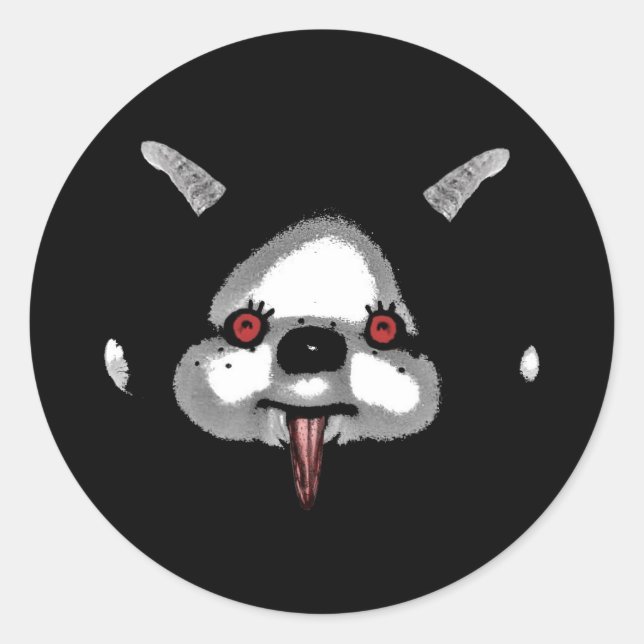 Monchichi Runder Aufkleber (Vorderseite)