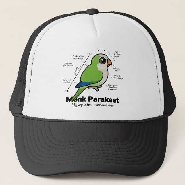 Mönchparakeet-Statistiken Truckerkappe (Vorderseite)