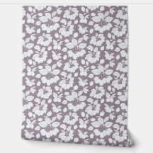 Monchrome Berry Branch Wallpaper