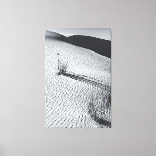 Monchrome Wüstenlandschaft mit Grasflößen Leinwanddruck