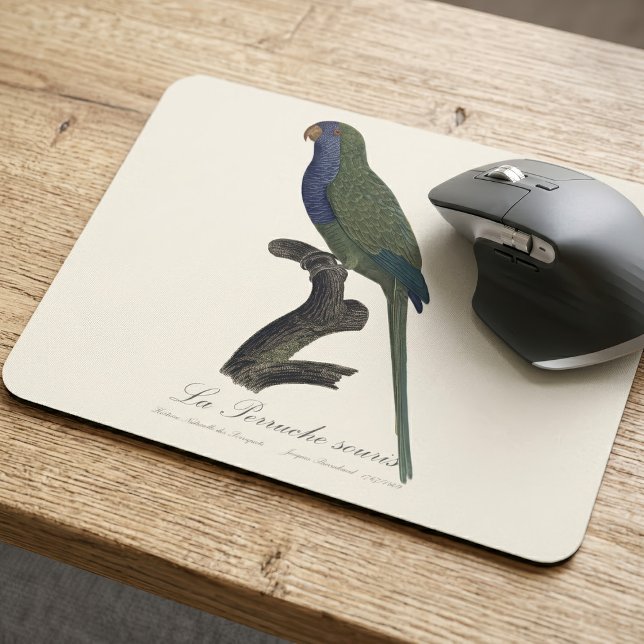 Mönchssittich oder Graukopfsittich, Myiopsitta Mon Mousepad (Monk Parakeet or Monk Parrot, Myiopsitta Monachus. Mouse Pad)