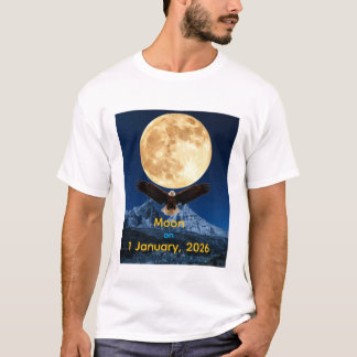 Mond am 1. Januar 2026 T-Shirt