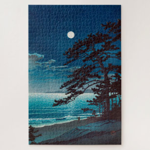 Mond at Ninomiya Beach, Hasui Kawase Puzzle