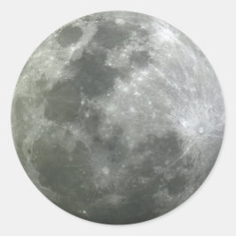 Mond Aufkleber! Runder Aufkleber