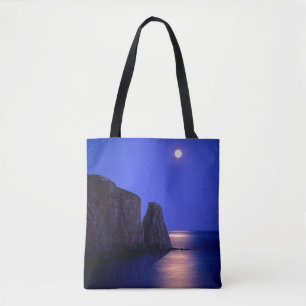 Mond bei Dämmerung   Perce Rock Gaspe-Küste Quebec