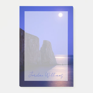 Mond bei Dämmerung   Perce Rock Gaspe Küste Quebec Post-it Klebezettel