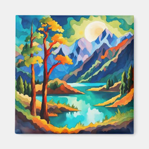 Mond, Berge, See Magnet