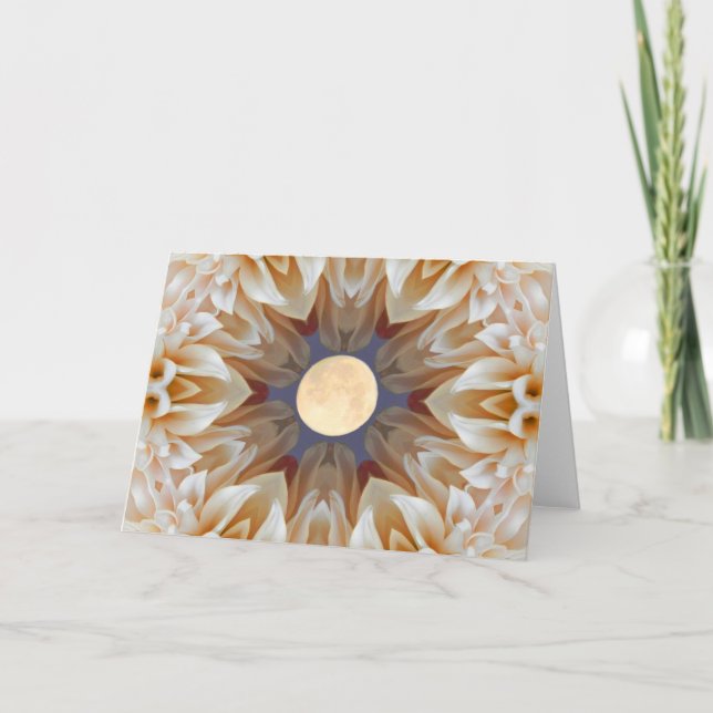 Mond-Blumen-Karte Karte (Vorderseite)