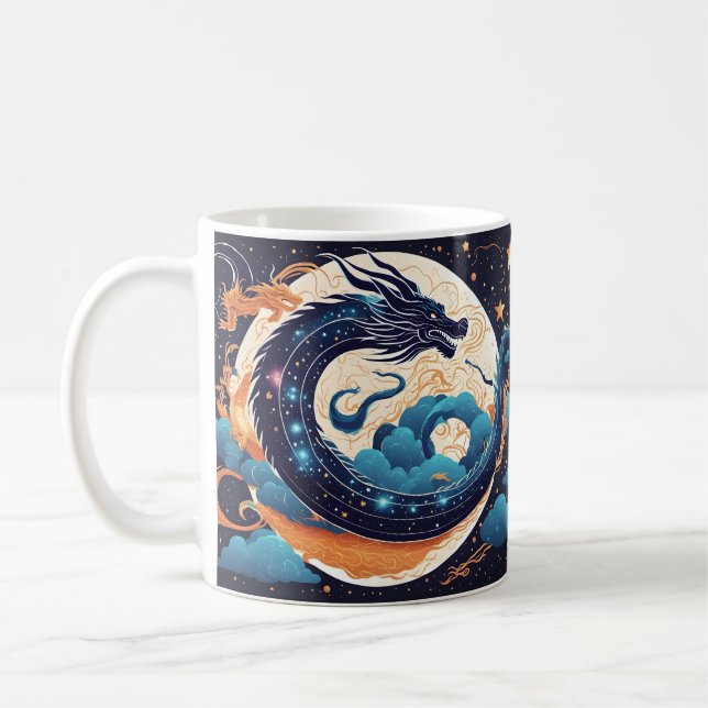 Mond-Drachen-Kaffeetasse Kaffeetasse (Links)