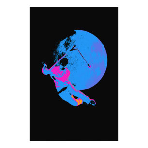 Mond drehen - Scooter Rider Fotodruck