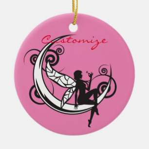 Mond Fairy Silhouette Thunder_Cove Keramik Ornament