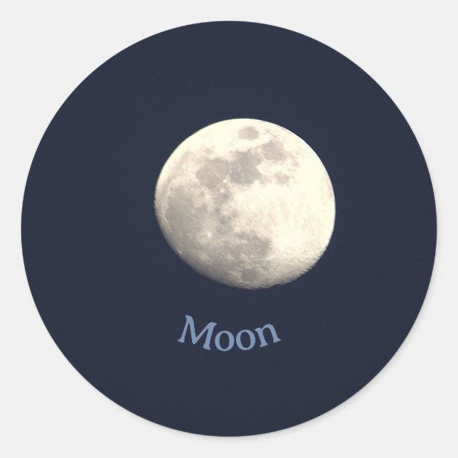 Mond-Foto-Sticker Runder Aufkleber (Vorderseite)