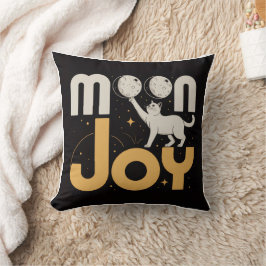 MOND FREUDE Minimalistischer Futuristischer Katze Kissen