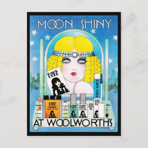 Mond Glänzende Vintage-Woolworth-Babypuppe Feiertagspostkarte