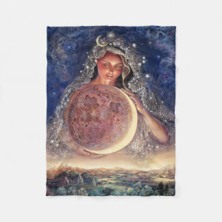 Mond-Göttin-FleeceThrow Fleecedecke