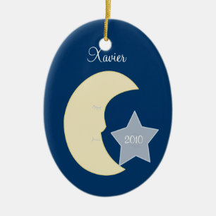 MOND himmlische personalisierte Keramik Ornament