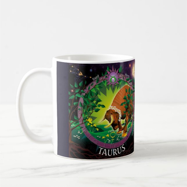 Mond in der Stier-Tasse Tasse (Links)