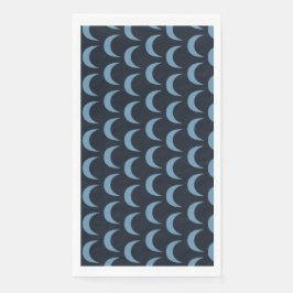 Mond in Schwarz und Blau Serviette