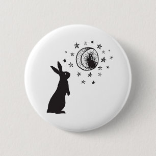 Mond-Kaninchen - Knopf Button