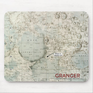 Mond-Karten-Mausunterlage Mousepad